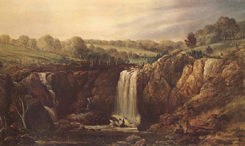 Thomas Clark The Wannon Falls Norge oil painting art